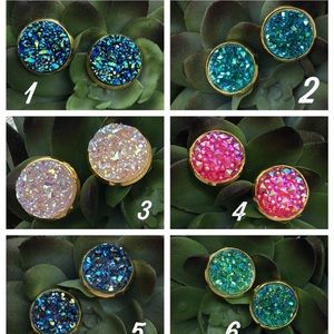 12mm Faux Druzy Studs